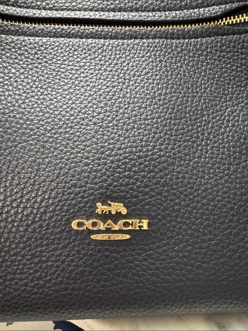 Coach Kristy Pebbled Leather Shoulder Bag with Gold Hardware & Ombre Coach Pouch - Picture 2 of 16